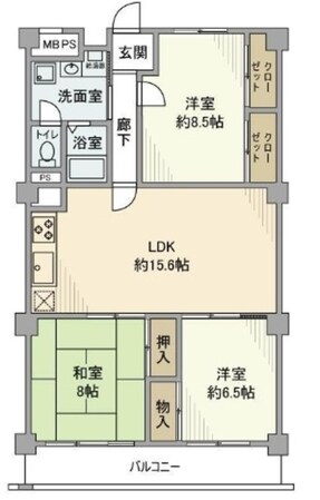 習志野台スカイハイツの物件間取画像